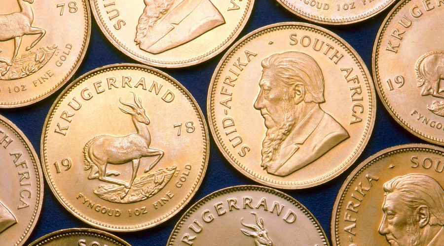 Il Krugerrand Sudafricano d'oro