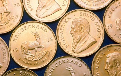 El Krugerrand Sudafricano de oro