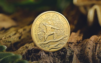 La primera moneda de la colección Myths and Legends de The Royal Mint, dedicada a Robin Hood