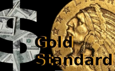 Dollaro e moneta in oro, i cui valori erano collegati nel sistema gold standard