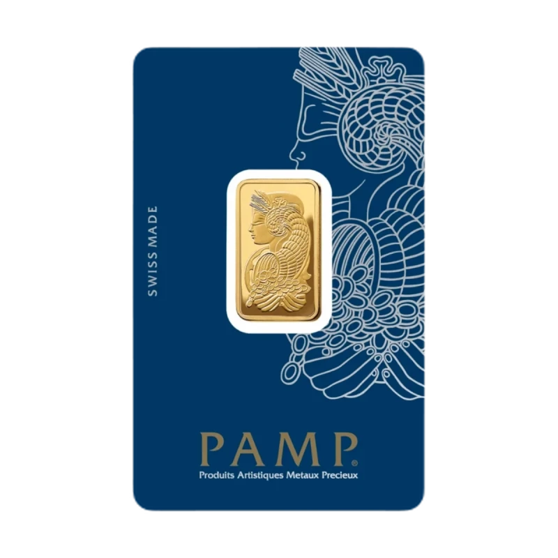 Fronte del Lingotto d'oro 10 grammi - Fortuna - PAMP