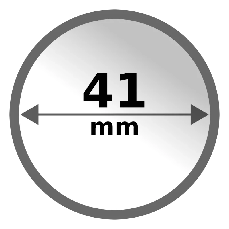 Cápsula de plástico para monedas de oro, plata y platino 41 mm