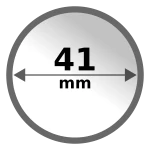 Cápsula de plástico para monedas de oro, plata y platino 41 mm