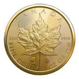 Reverso de la Maple Leaf de oro año 2022 de 1 oz