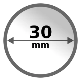 Cápsula de plástico para monedas de oro, plata y platino 30 mm