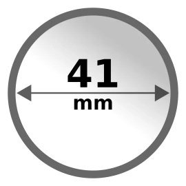 Cápsula de plástico para monedas de oro, plata y platino 41 mm